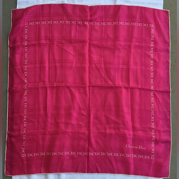 Christian Dior Silk Scarf 30inX30in - Picture 2 of 2